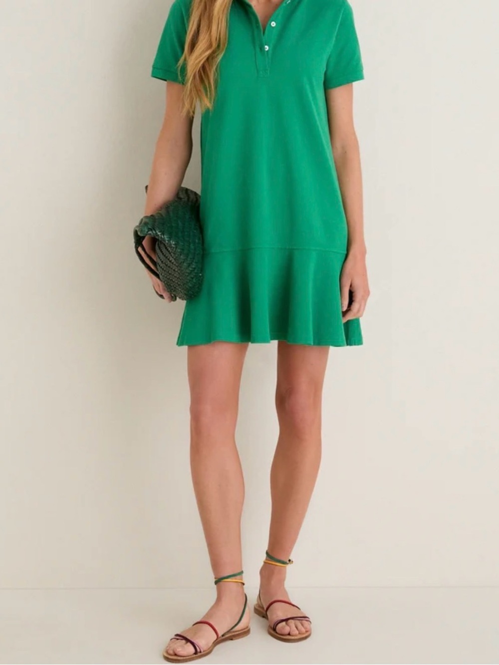 Tuckernut Green Pique May Polo Dress XS $148